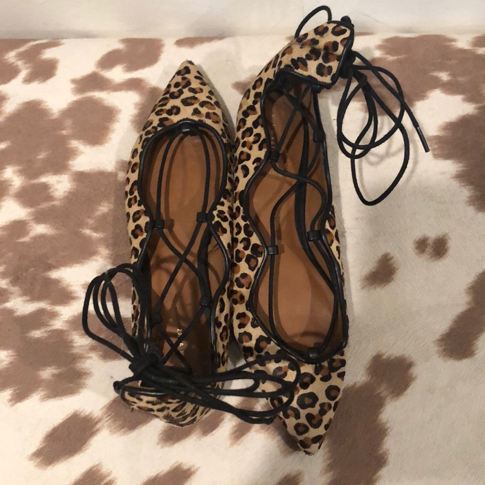 Like New Zara Pony Hair Flats